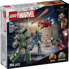 Jouet-Jeux d'imagination-Lego marvel - iron man et war machine contre les drones de hammer - 76320