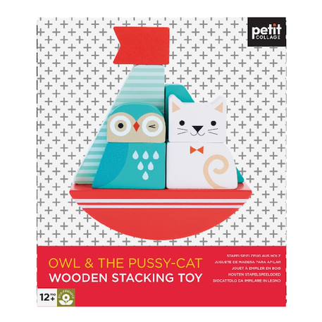 Jouet à empiler - hibou et chat Multicolor 3 - vertbaudet enfant 