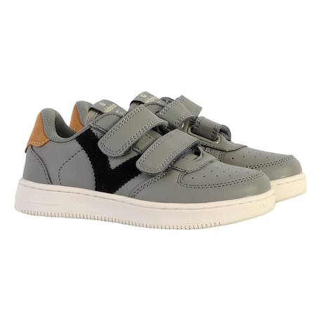 Baskets montantes  à scratch Anthracite+Vert foncé 8 - vertbaudet enfant 