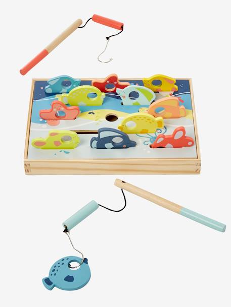 Jeu de pêche 3D en bois FSC® multicolore 1 - vertbaudet enfant 