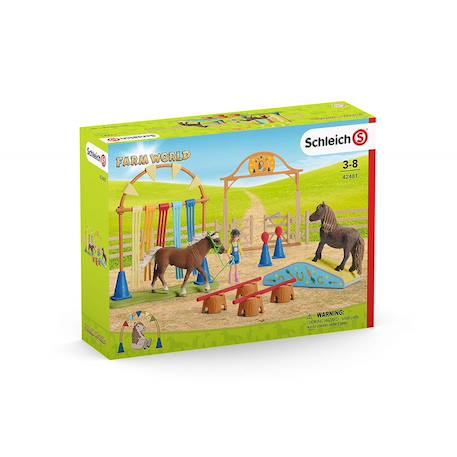 Set de figurines - entraînement d'agility pour poney Multicolore 1 - vertbaudet enfant 