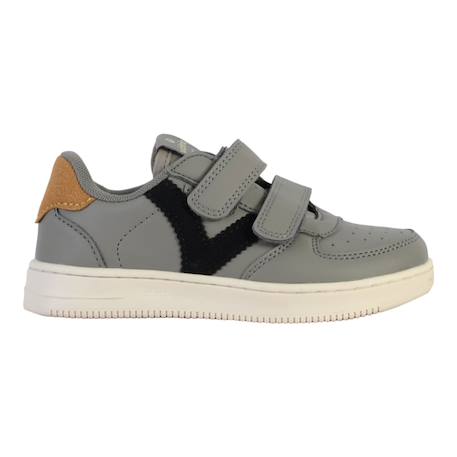 Baskets montantes  à scratch Anthracite+Vert foncé 6 - vertbaudet enfant 