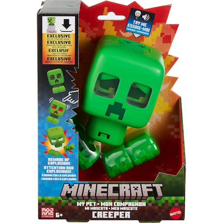 Minecraft - figurine creeper, mon animal de compagnie Vert 1 - vertbaudet enfant 