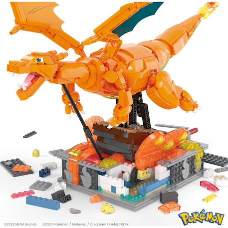 Mega pokémon - figurine action dracaufeu articulée 28cm Orange 2 - vertbaudet enfant 