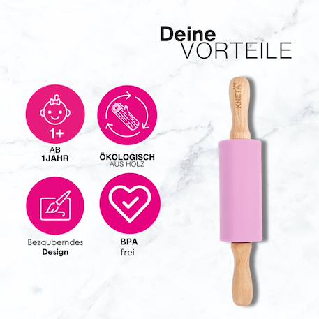 Rouleau en silicone pour pâte à modeler Green+Purple 4 - vertbaudet enfant 