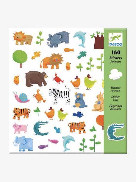 160 stickers animaux multicolore 1 - vertbaudet enfant 