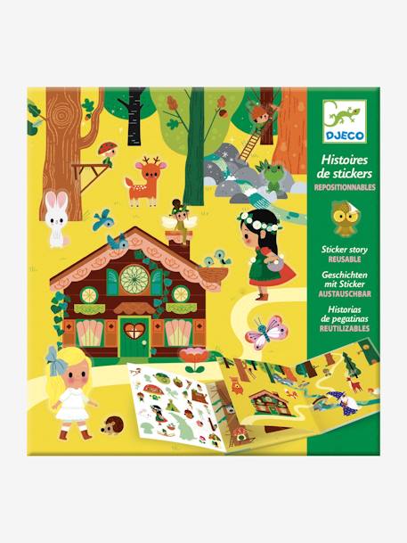 Stickers repositionnables La forêt magique DJECO multicolore 1 - vertbaudet enfant 