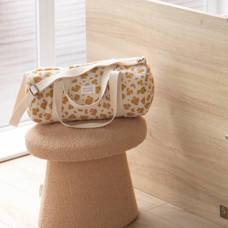Sac bowling en gaze de coton léopard Ecru/noir+Ecru/rose 12 - vertbaudet enfant 