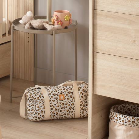 Sac bowling en gaze de coton léopard Ecru/noir+Ecru/rose 6 - vertbaudet enfant 