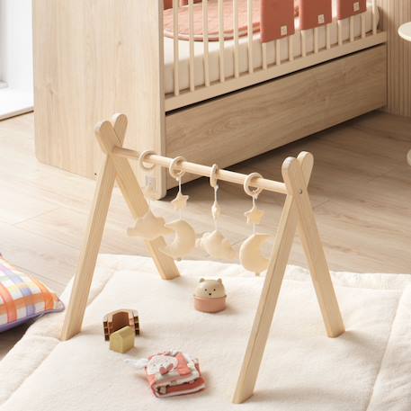 Livre d'éveil bébé en coton bio - petit soleil Bleu+Jaune+Rose 9 - vertbaudet enfant 