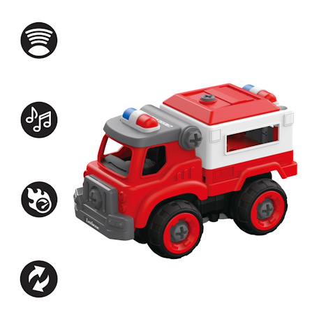 Camions de pompiers 3-en-1 radiocommandé à assembler Crosslander Fireman Rouge 2 - vertbaudet enfant 
