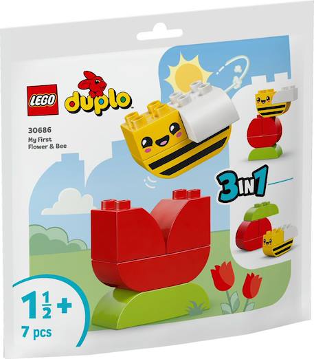 Lego duplo - mes premières fleur et abeille (polybag) - 30686 Multicolore 1 - vertbaudet enfant 