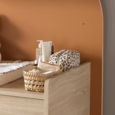 Trousse de toilette en gaze de coton imprimé léopard - leopard Ecru/noir+Ecru/rose 5 - vertbaudet enfant 