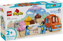 Jouet-Jeux d'imagination-Lego bluey - visite chez le marchand de glace avec bluey - 10458