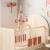 Mobile musical bébé en bois avec 4 jouets - uni petale Beige+Rose+Rouge+Vert 7 - vertbaudet enfant 