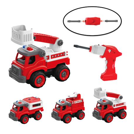 Camions de pompiers 3-en-1 radiocommandé à assembler Crosslander Fireman Rouge 6 - vertbaudet enfant 
