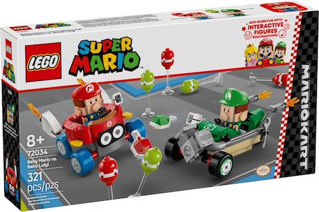 Lego super mario - mario kart - bébé mario contre bébé luigi - 72034 Multicolore 1 - vertbaudet enfant 
