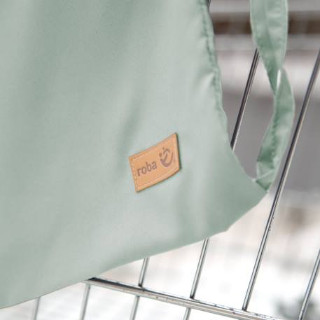 Protège-siège caddie bébé lavable + sac à dos de transport Anthracite+Vert givré 8 - vertbaudet enfant 