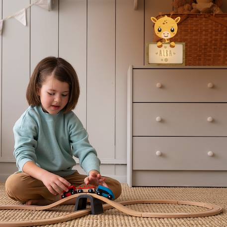 Lampe à poser personnalisable Beige+Blanc+Bleu+Gris+Jaune+Jaune - abeille+Marron+Marron - chien+Marron - hérisson+Orange+Orange - renard+Rose+Vert+Vert - tortue+Violet 17 - vertbaudet enfant 
