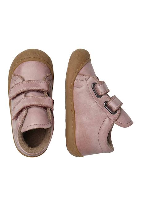 Chaussures en cuir doublés en laine cocoon vl Anthracite-+Bleu foncé-+Cognac-+Gris tourterelle-+Rose antique- 24 - vertbaudet enfant 