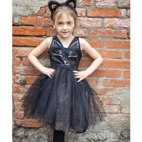 Déguisement enfant – robe chat noir avec bandeau oreilles Noir 5 - vertbaudet enfant 