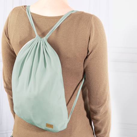 Protège-siège caddie bébé lavable + sac à dos de transport Anthracite+Vert givré 9 - vertbaudet enfant 