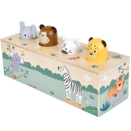 Jeu à pression avec cris des animaux safari Vert 3 - vertbaudet enfant 