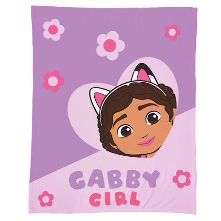 Plaid extra doux imprimé, gabby et la maison magique coeur Violet 1 - vertbaudet enfant 