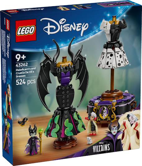 Lego disney - les robes de maléfique et cruella d'enfer - 43262 Multicolore 1 - vertbaudet enfant 