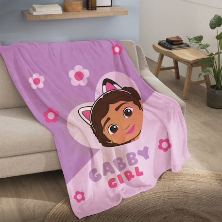 Plaid extra doux imprimé, gabby et la maison magique coeur Violet 2 - vertbaudet enfant 