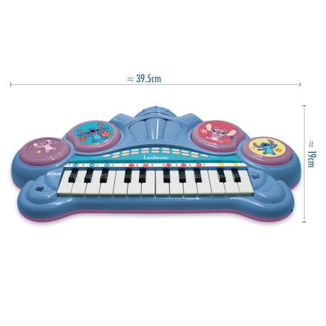 Piano électronique stitch avec siege et microphone Bleu 2 - vertbaudet enfant 