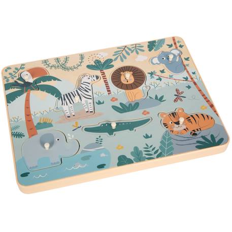 Puzzle sonore safari Bleu 5 - vertbaudet enfant 