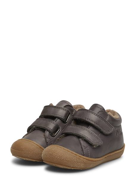 Chaussures en cuir doublés en laine cocoon vl Anthracite-+Cognac-+Gris tourterelle- 5 - vertbaudet enfant 