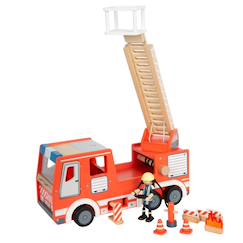 Jouet-Camion de pompiers rouge