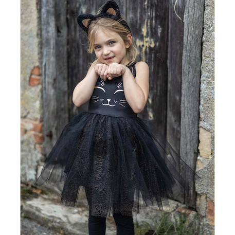 Déguisement enfant – robe chat noir avec bandeau oreilles Noir 4 - vertbaudet enfant 
