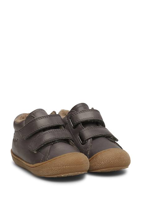 Chaussures en cuir doublés en laine cocoon vl Anthracite-+Cognac-+Gris tourterelle- 2 - vertbaudet enfant 