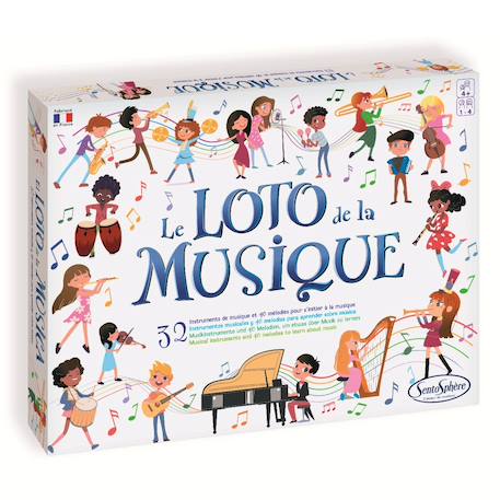 Le loto de la musique Blanc 1 - vertbaudet enfant 