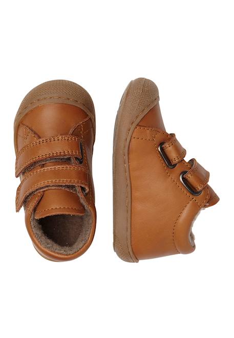 Chaussures en cuir doublés en laine cocoon vl Anthracite-+Cognac-+Gris tourterelle- 9 - vertbaudet enfant 