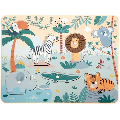 Puzzle sonore safari Bleu 1 - vertbaudet enfant 