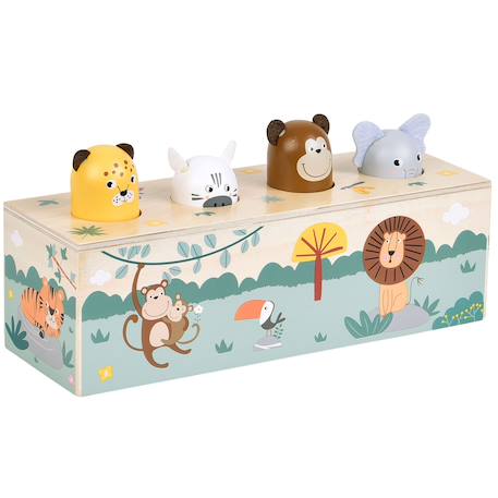 Jeu à pression avec cris des animaux safari Vert 1 - vertbaudet enfant 