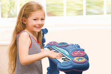 Piano électronique stitch avec siege et microphone Bleu 5 - vertbaudet enfant 