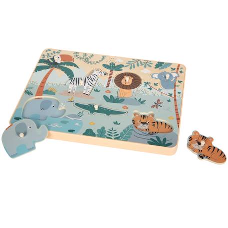 Puzzle sonore safari Bleu 2 - vertbaudet enfant 
