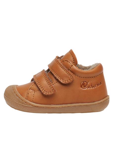 Chaussures en cuir doublés en laine cocoon vl Anthracite-+Cognac-+Gris tourterelle- 8 - vertbaudet enfant 