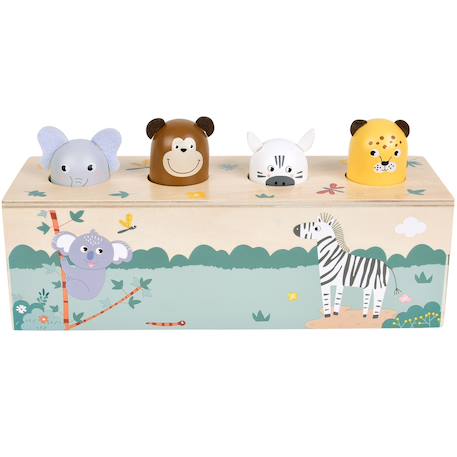 Jeu à pression avec cris des animaux safari Vert 2 - vertbaudet enfant 