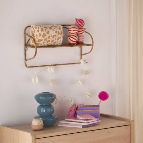 Trousse de toilette en gaze de coton imprimé léopard - leopard Ecru/noir+Ecru/rose 12 - vertbaudet enfant 