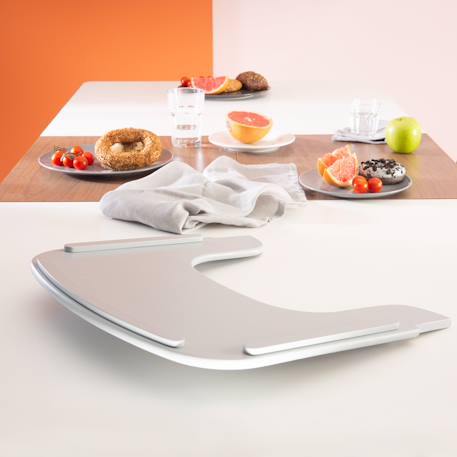 Tablette de chaise haute - plateau repas avec rebord sit up flex Beige délavé+Blanc+Bois naturel+Gris taupe+Noir 20 - vertbaudet enfant 