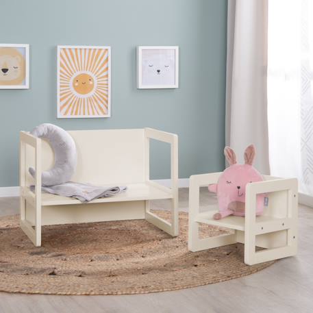 Set table convertible en banc et 1 chaise évolutive Anthracite+Beige+Blanc+Gris 8 - vertbaudet enfant 