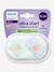 Lot de 2 sucettes ultra douces 1er âge bleu+mauve 4 - vertbaudet enfant 