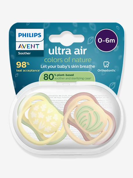 Lot de 2 sucettes Ultra Air 0-6M jaune 4 - vertbaudet enfant 