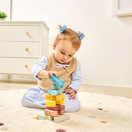 Puzzle pour bébé en blocs souples Beige 6 - vertbaudet enfant 